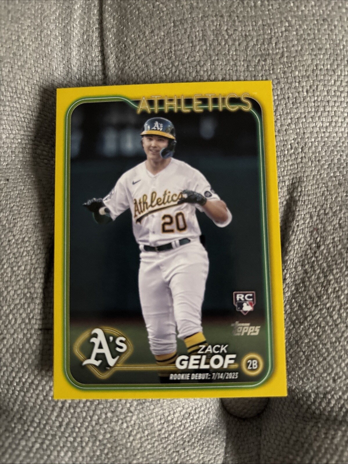 2024 Topps Update Series - Rookie Debut Yellow #US131 Zack Gelof (RC)