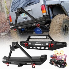 Front Rear Bumper For 1989-2001 Jeep Cherokee Xj Wwinch Platespare Tirewiring Front Rear Bumper For 1989-2001 Jeep Cherokee Xj Wwinch Platespare Tirewiring