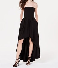 $289 Speechless Women's Juniors' Black Strapless High-Low Gown Dress Size 7
