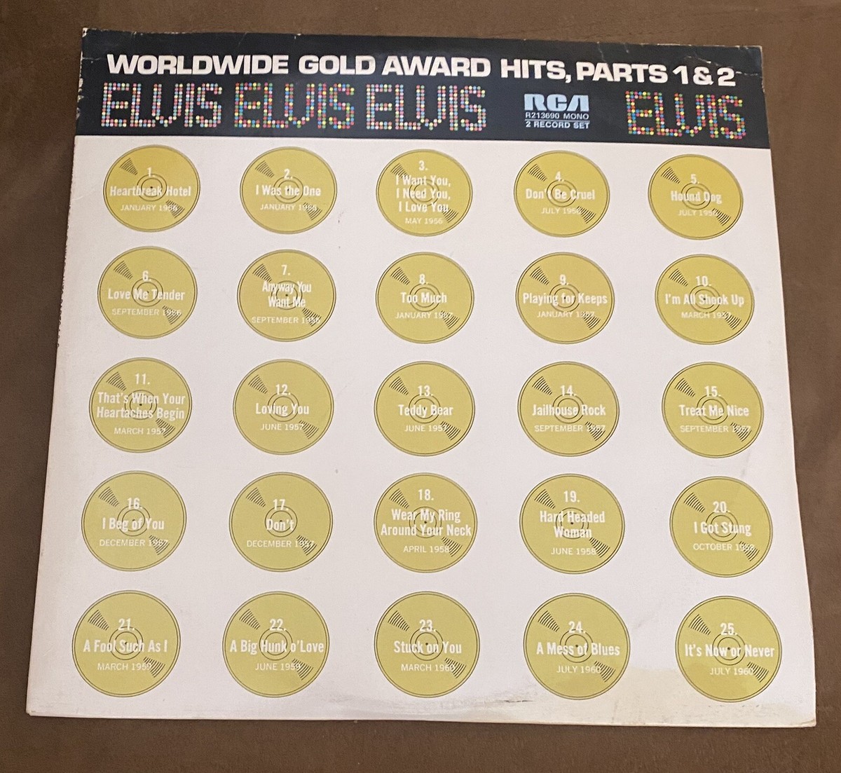 Elvis Presley Worldwide 50 Gold Award Hits Vol 1 - RCA - LPM6401