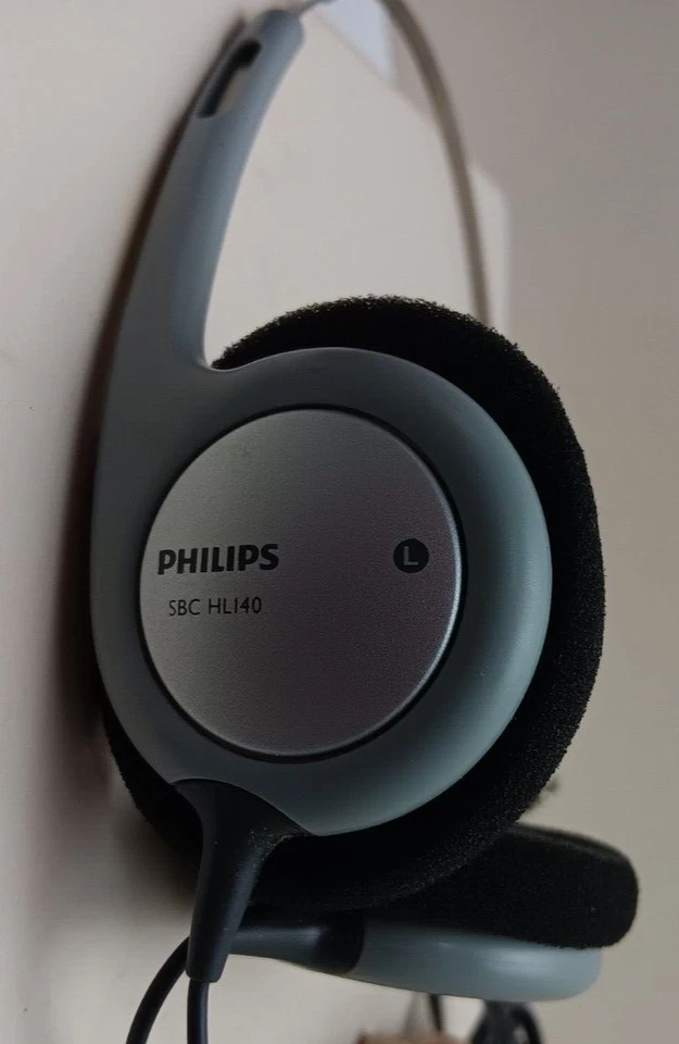 Auriculares Philips SBC HL 140 totalmente funcionales auriculares vintage usados Foto 2 de 4