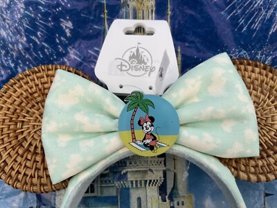Disney Parks Minnie Mouse Beach Natural Rattan Ears Headband NEW Disney Parks Minnie Mouse Beach Natural | Mercari main image 4