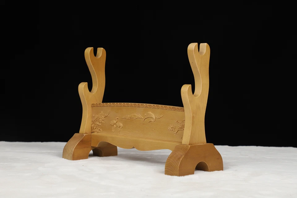 Katana Sword Holder Solid Wood 2-Tier Sword Stand for Display Japanese Samurai  - Image 4 of 4