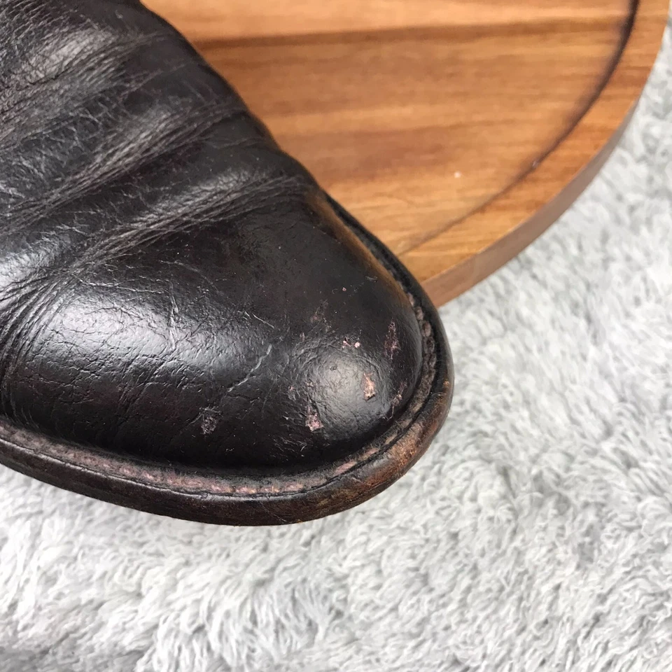 Винтажные женские сапоги Nocona Roper 9,5 AA узкие черные кожаные вестерн родео - Изображение 3 из 4