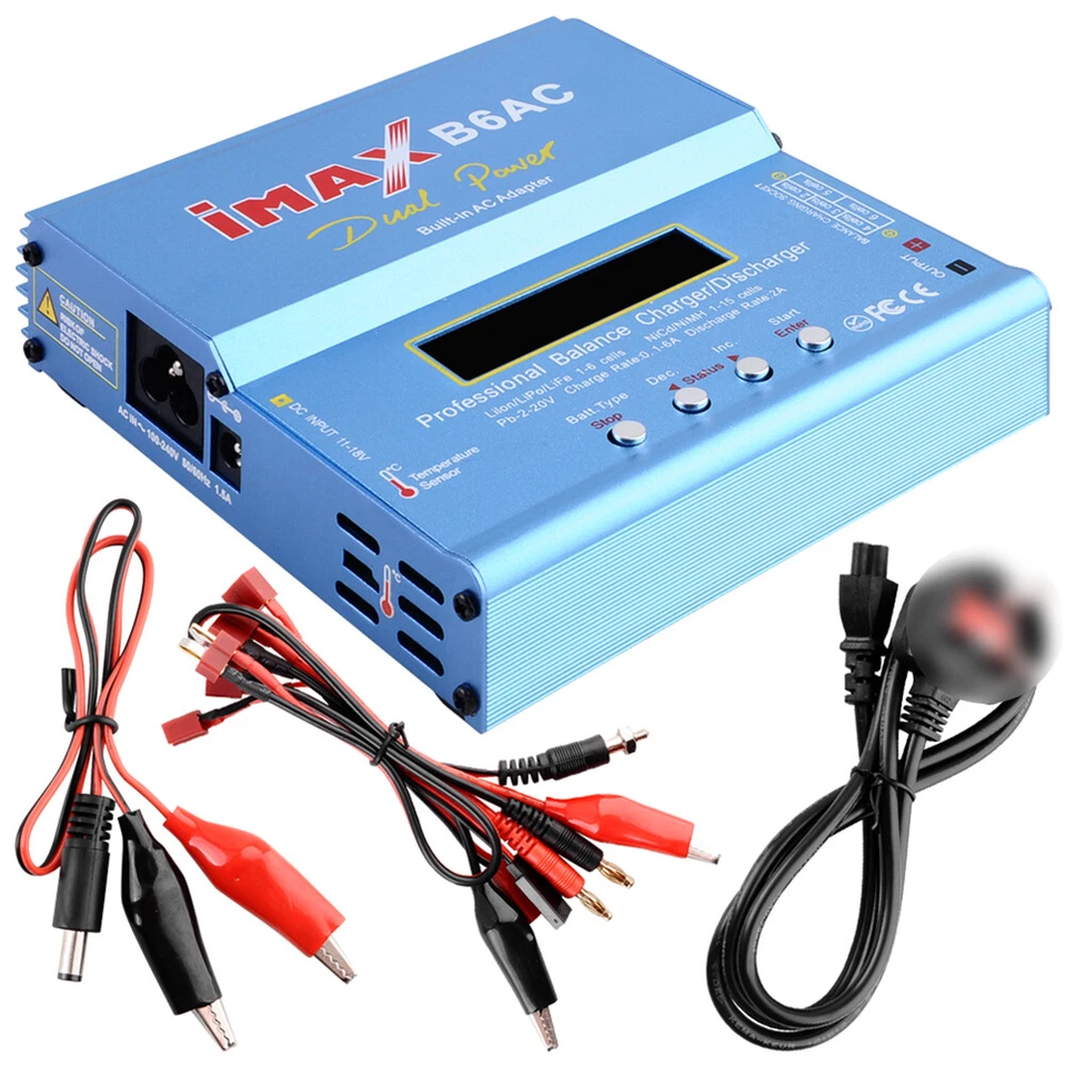 80-Watt IMax B6 AC Netzteil Ladegerät Batterie Balance Charger LiPo Dual Power - Bild 2 von 4