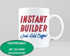 Instant Job Add Coffee Mug Gift Custom Any Job Hobby Occupation Birthday Leaving