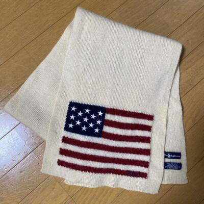 Ralph Lauren Women Scarf 90S Polo Stars And Stripes Muffler