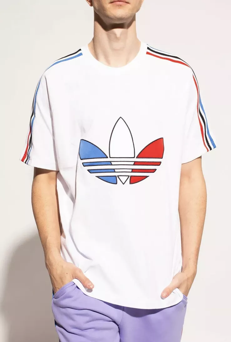 Stripes Logo 3 M Red/White/Blue - Trefoil - eBay Originals Tee | GQ8921 Adidas Tricolor