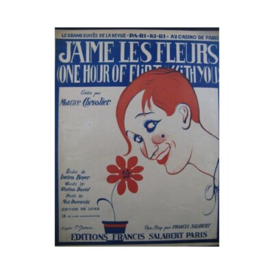 Darewski Max J'Aime Les Fleurs Gesang Piano 1917