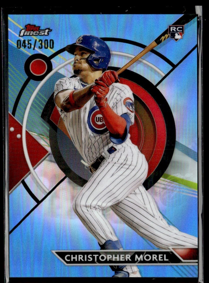 2023 Finest Sky Blue Refractor Christopher Morel 045/300 Chicago Cubs #46