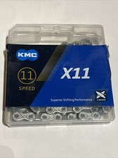 KMC X11 11 Speed Chain 118 Links - Silver  Grey - Free Shipping