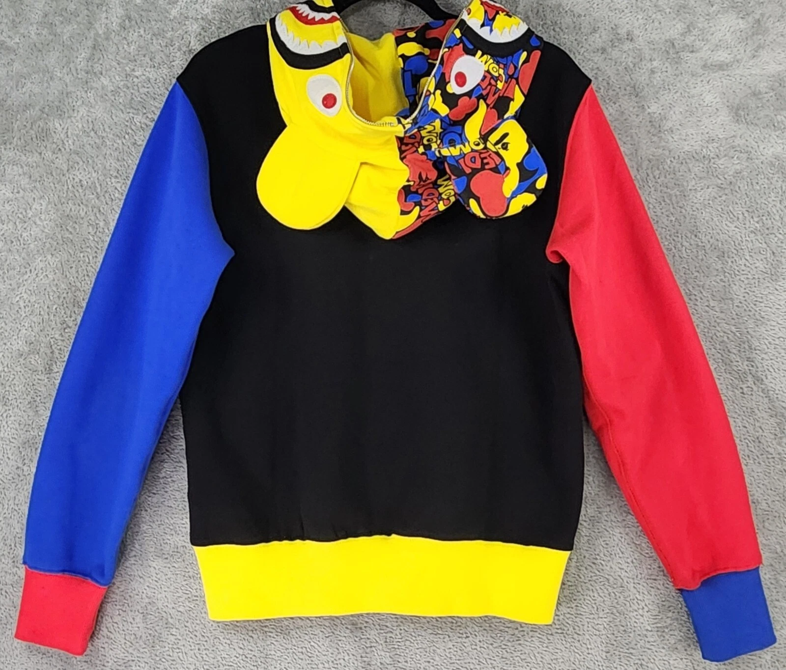 A BATHING APE (BAPE) Felpa con cappuccio BAPE Medicom giocattolo orso squalo unisex media multicolore full zip manica lunga