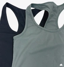 90 Degree By Reflex Powerflex Racerback Athletic Tank Green Black 2 Tops S