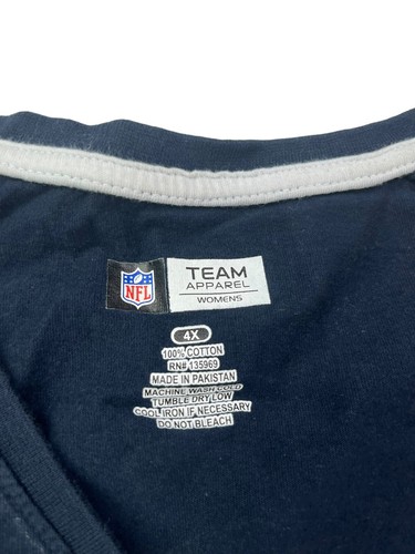 New England Patriots NFL Women's Plus 4X Short Sleeve Knit Top Shirt - Picture 10 of 23