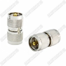 5x UHF PL-259 Male Plug to UHF PL259 Male Plug Adapter Brass Coaxial Connector