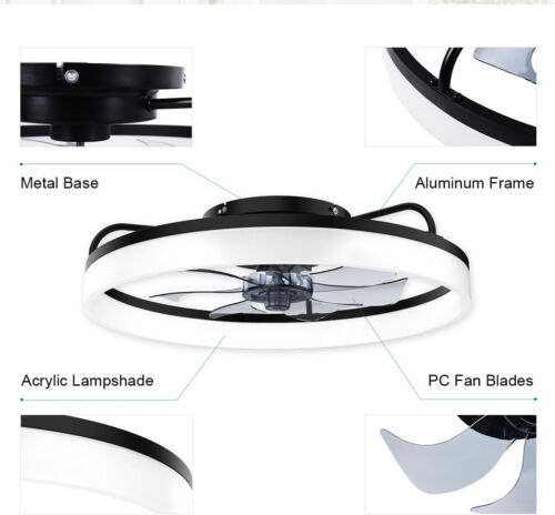 20'' Ceiling Fan With Light Adjustable Wind Speed With Smart APP Remote - Picture 8 of 13