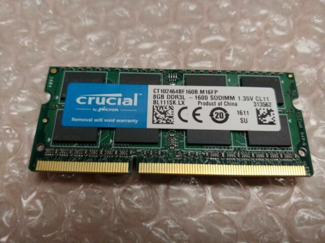 Crucial Ctbf160b M16fp 8gb Memory Ram 1600 Sodimm 1 5v Cl11 For Sale Online Ebay