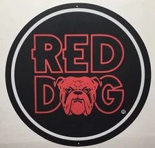Red Dog 12" Metal Sign