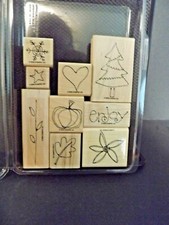 Stampin' Up 2006 Sew Seasonal, pumpkin, tree, heart, star, snowflake, flower