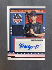 2023 USA Stars and Stripes National Team Dev. #68 Gage Thompson Patch auto