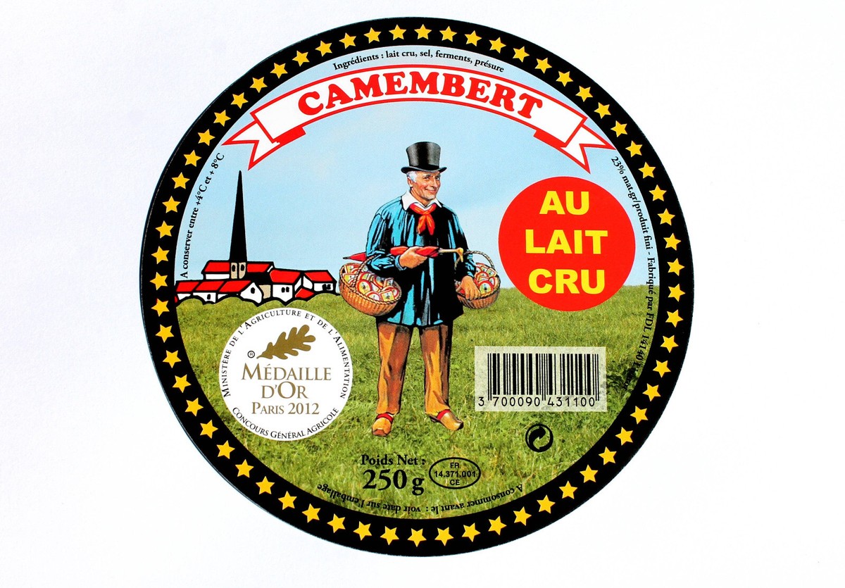 Ancienne étiquette De Boîte De Camembert Normandie - L'Expert - Collection Fromage