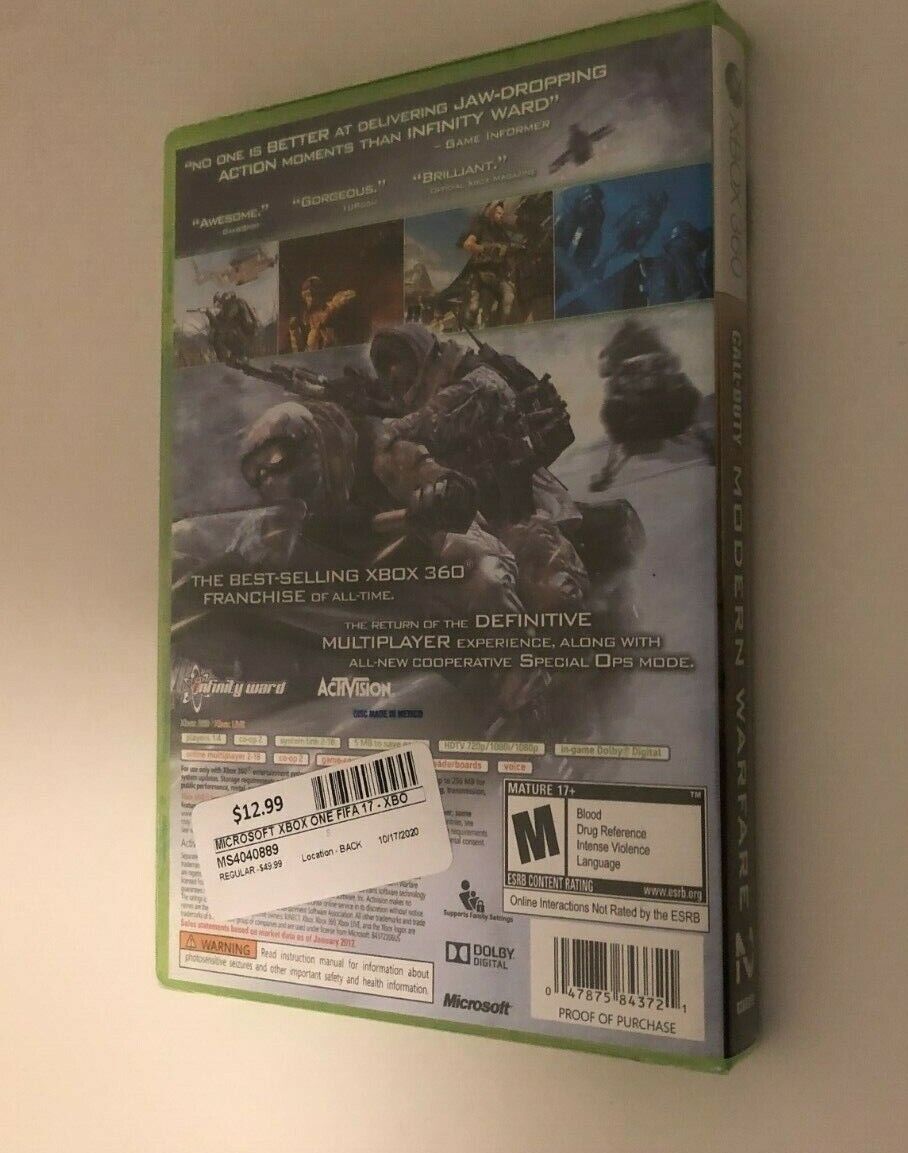 Call of Duty: Modern Warfare 2 (Xbox 360, 2009) NEW Sealed - With MS 1600  points