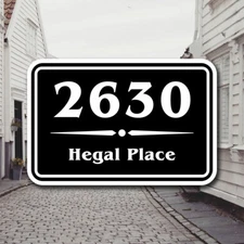 Custom Street Address Aluminum Sign / Plaque - Multiple Colors & Sizes 