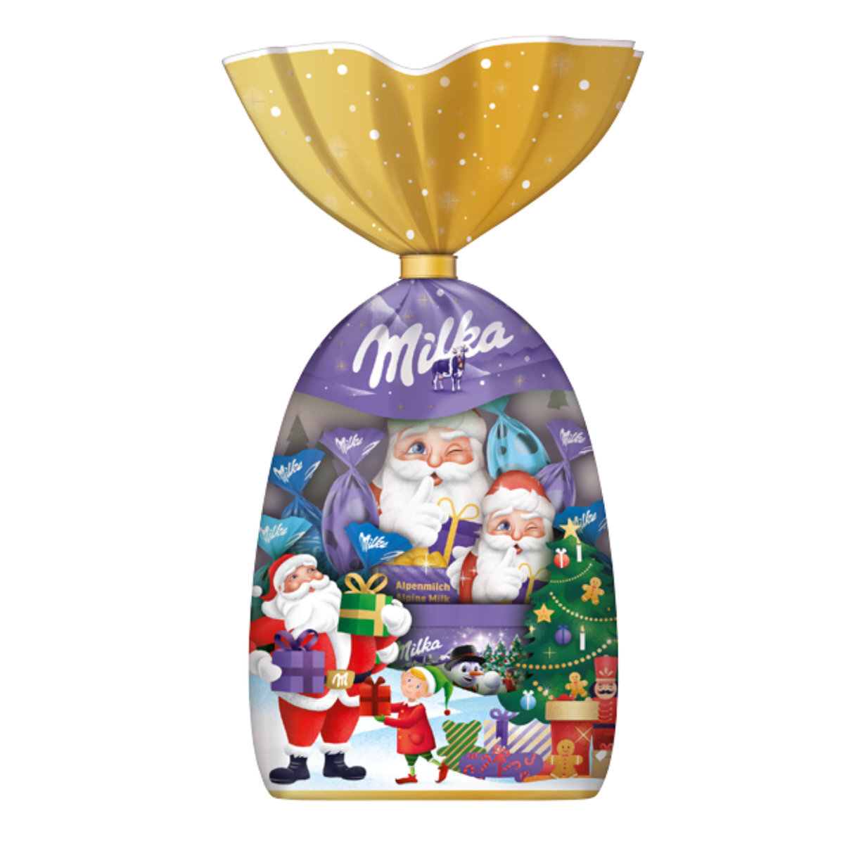 Milka Weihnachtsmischung Con Leche Alpina de Chocolate Y Grageas