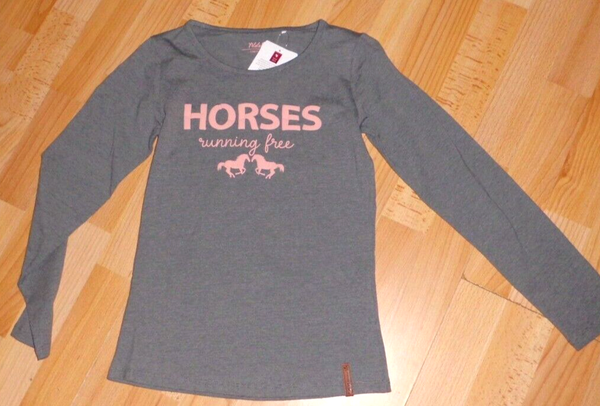 Tolles Langarmshirt Pferde-Shirt PferdemäDchen In GrößE 134 / 140 Pullover-image
