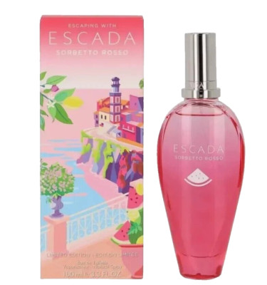 Escaping With Escada Sorbetto Rosso by Escada 3.3 oz EDT Perfume Women New