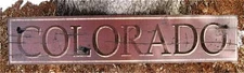 COLORADO Rustic Painted Wooden Sign