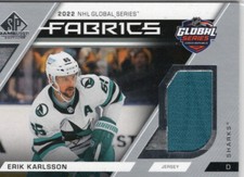 Erik Karlsson 2023-24 SP Game Used 2022 Global Series Fabrics San Jose Sharks
