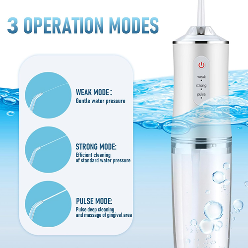 Electric Water Flosser Cordless for Teeth 3 Modes 4 Jet Tips Cleaning and Flo... - 第 10/12 張圖片