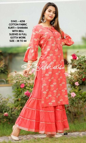 Indian Kurta with Bottom Pant Palazzo 