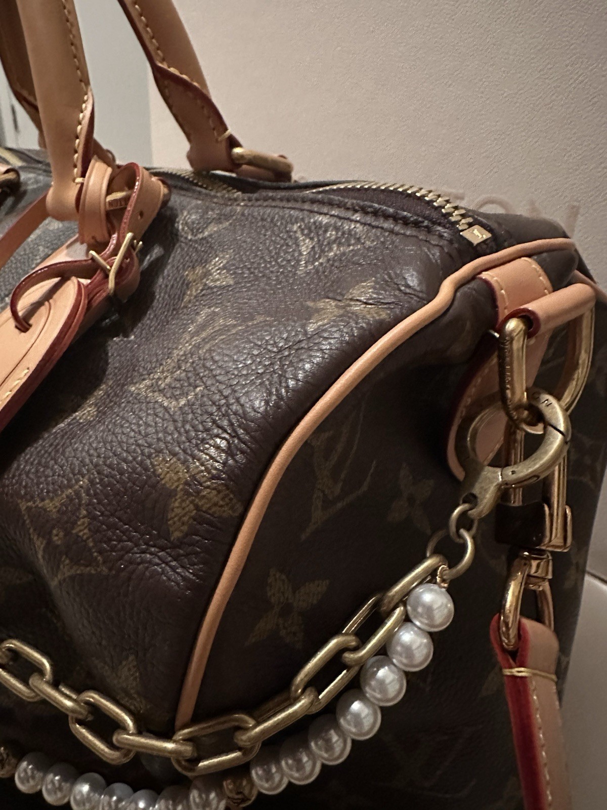 Rare Louis Vuitton Brown Monogram Leather Speedy P9 Keep All 40 image 6