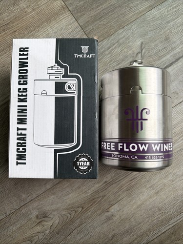 TMCRAFT 64oz Mini Keg Growler, Pressurized Stainless Steel Home Keg