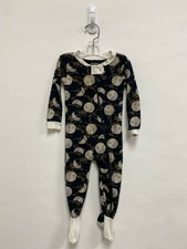 Burt's Bees Kids SIZE 12M Black Beige Moon/Stars Boy's Pajamas