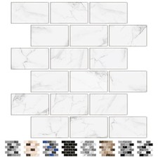 10-Sheet Peel and Stick Backsplash Tile Sticker for Kitchen,12"x12" Self Adhe...