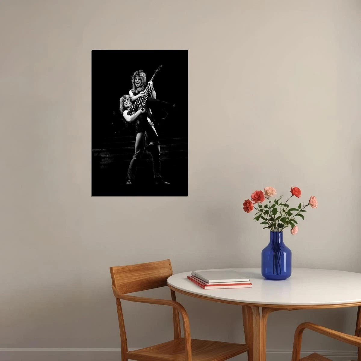 Ozzy Osbourne and Randy Rhoads Vertical Poster, Premium Matte Wall Print