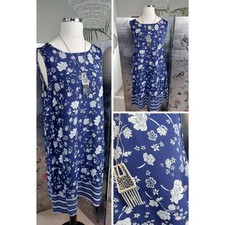 Blue DRESS Ladies Midi sleeveless Floral PRINCIPLES Womens PLUS size 20 XL