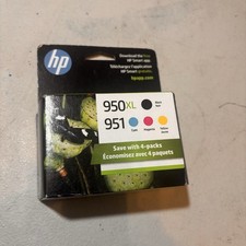 4-PACK HP GENUINE 950XL BLACK 951 COLOR INK OFFICEJET 8630 EXP 2027