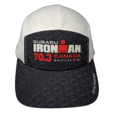 Boco Gear 5 Panel Hat White Black Ironman 70.3 Canada Whistler 2019 Finisher OS