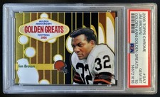 2025 Topps Chrome Jim Brown Golden Greats Golden Anniversary #GR7 PSA 10