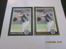 KANEKOA TEXEIRA MARINERS  2010 BOWMAN BASE & GOLD BORDER ROOKIE CARDS #193