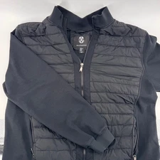 CXL by Christian Lacroix Black Quilted Zip Up Jacket XL