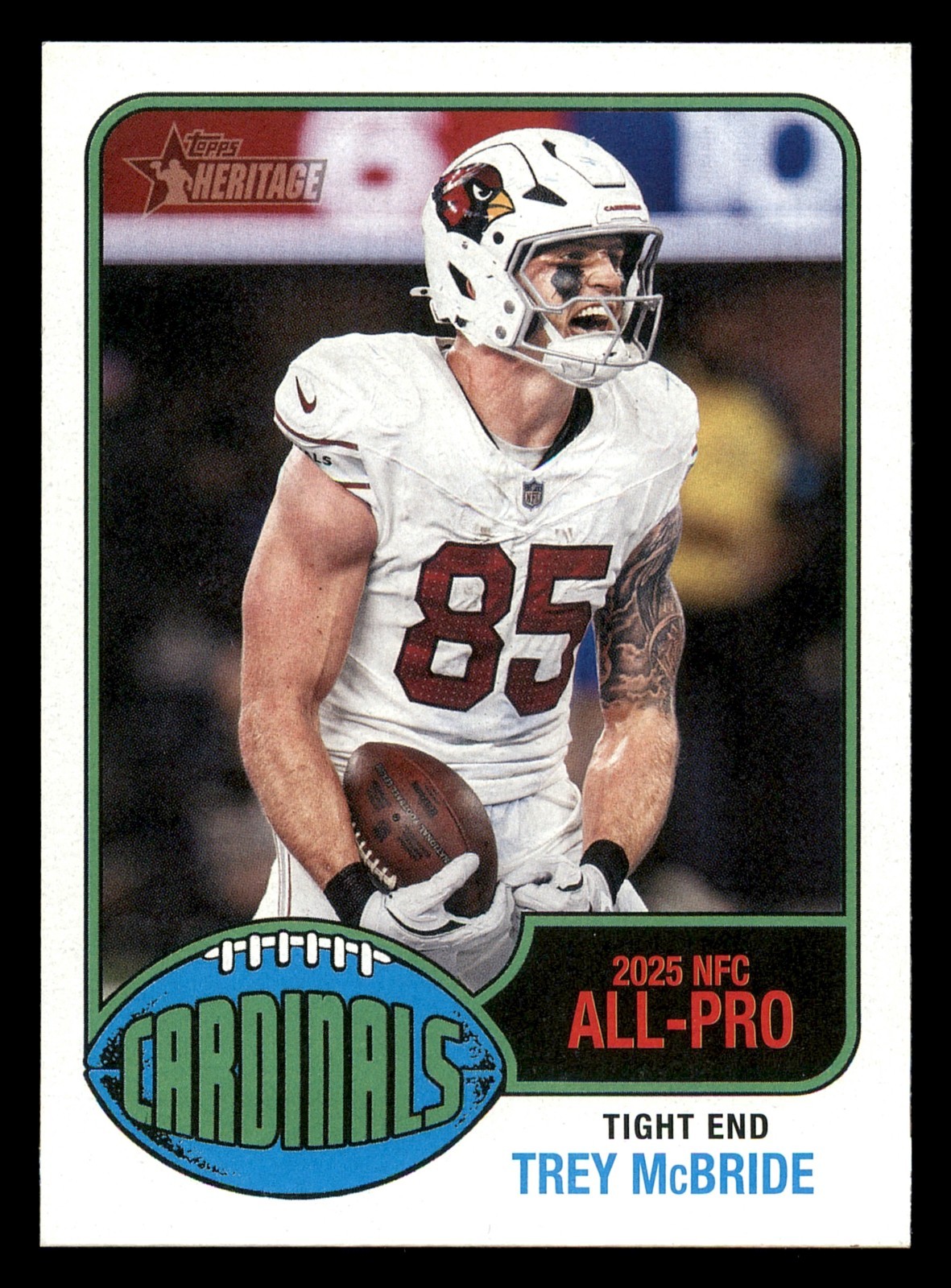 Footbal Pro Trey McBride 2026 Topps Heritage Football #109 All-Pro Cardinals | eBay