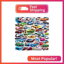 50Pcs Sports Car Stickers Sporty Racing Car Waterproof Vinyl Decals for Adult Te