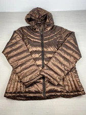 Andrew Marc Jacket Womens XL Brown Puffer Insulated Packable Down Full Zip