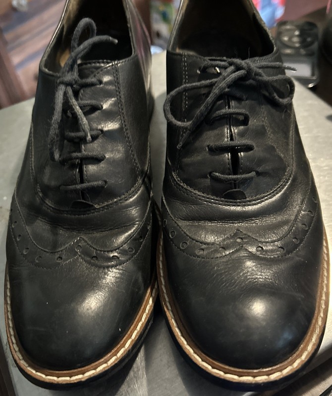 Paul Green Black Leather Shoes 6 1/2