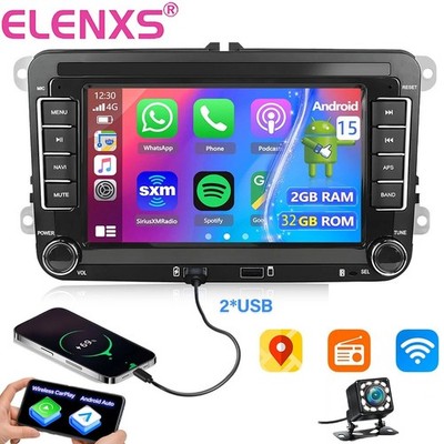 32G Android 15 Autoradio GPS Navi RDS Für 2 DIN VW GOLF 5 6 Passat Touran Tiguan
